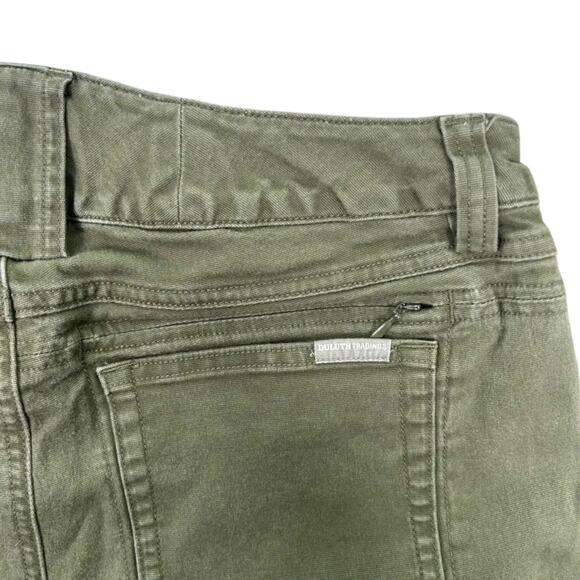 Duluth Trading Women’s Curvesetter Cargo Work Pants Olive Green Flex Utility - Picture 4 of 8